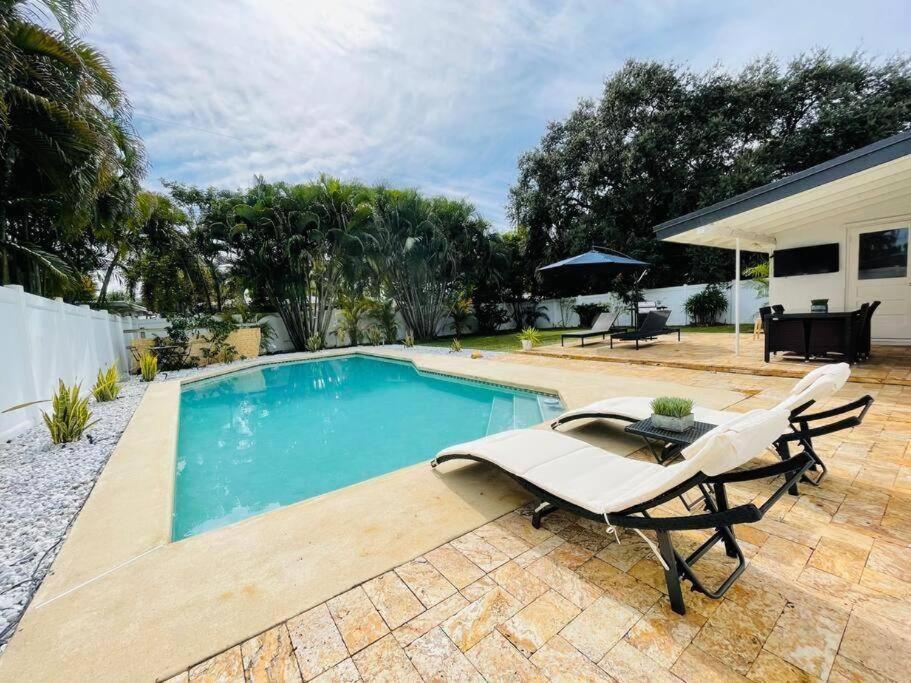 Willa Tropical Oasis House Private Pool Family Yard Fort Lauderdale Zewnętrze zdjęcie